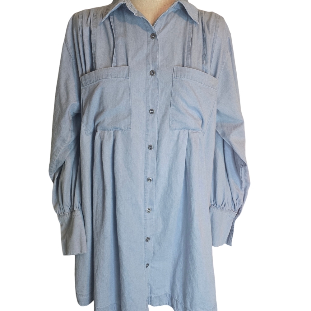 Ces Femme Casual Swing Shirtdress Sz Small